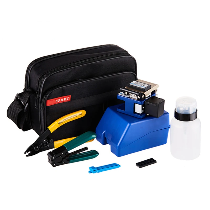 

Fiber Optic Tool 7 in 1 FTTH Splice fiber optic tool kits Fibre stripper fiber cleaver and tools bag Kit