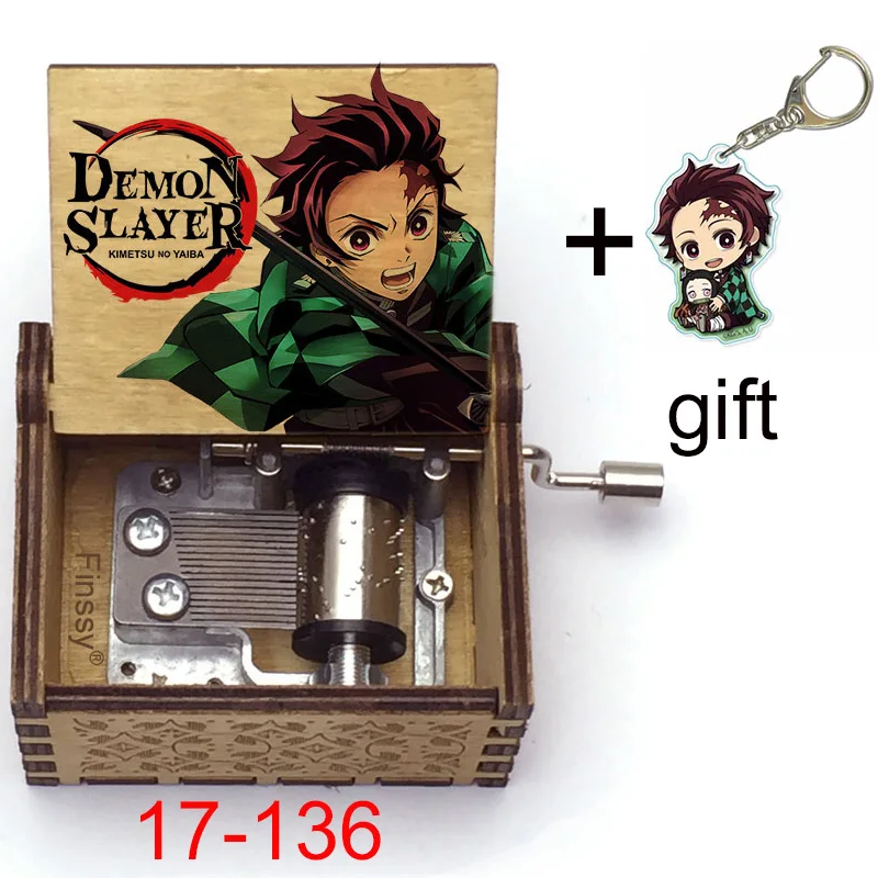 

Demon Slayer Kimetsu no Yaiba kamado nezuko print music theme gurenge Wooden Hand Music Box Christmas Gift cosplay gift