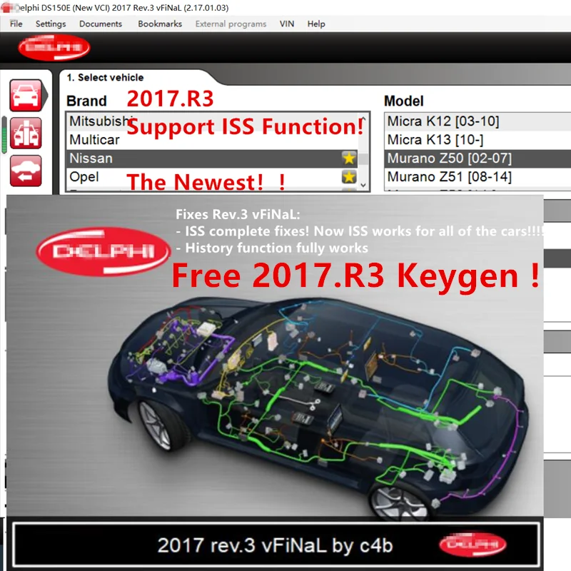 2021 delphi 2017.R3 Бесплатный генератор ключей dvd cd 2017 3. 2017.R1 для ds150e multidiag vd с автомобилем