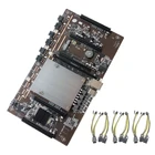 Материнская плата для майнинга BTC + 6X6Pin на двойной 8Pin кабель LGA 2011 DDR3 поддержка s 32G 60 мм Поддержка шага RTX3060 карта для майнинга