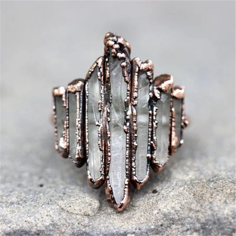 

Bohemia Vintage Dripping Oil Irregular Ring For Women 2021 Retro Boho Hyperbole Design Ring Female Fashion Jewelry Gifts Wedding