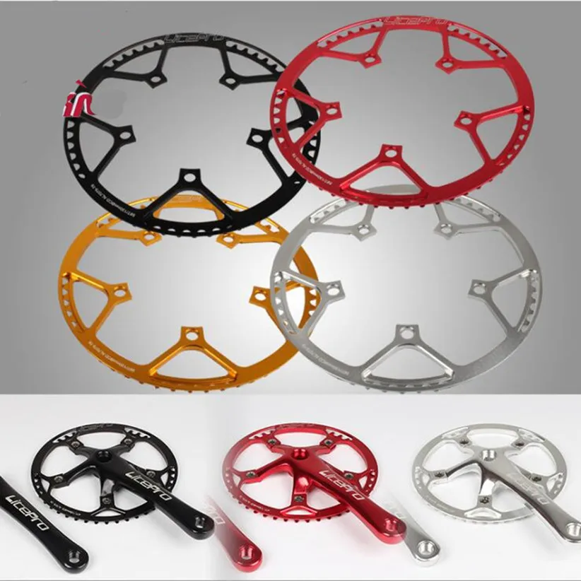 Складной велосипедный шатун Litepro 45T/47T/53T/56T/58T al7075 цепное колесо BMX 130BCD 170 мм