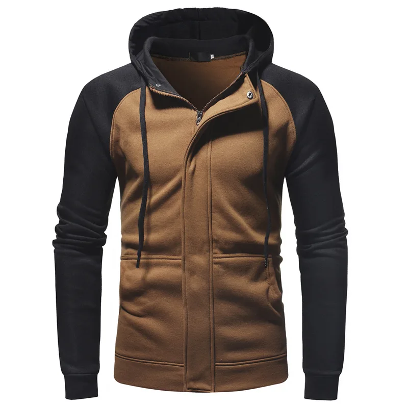

Casual Open Zipper Hooded Sweatshirt Men Spring Autumn Fashion Slim Hoodies Sweatshirts Male England Style