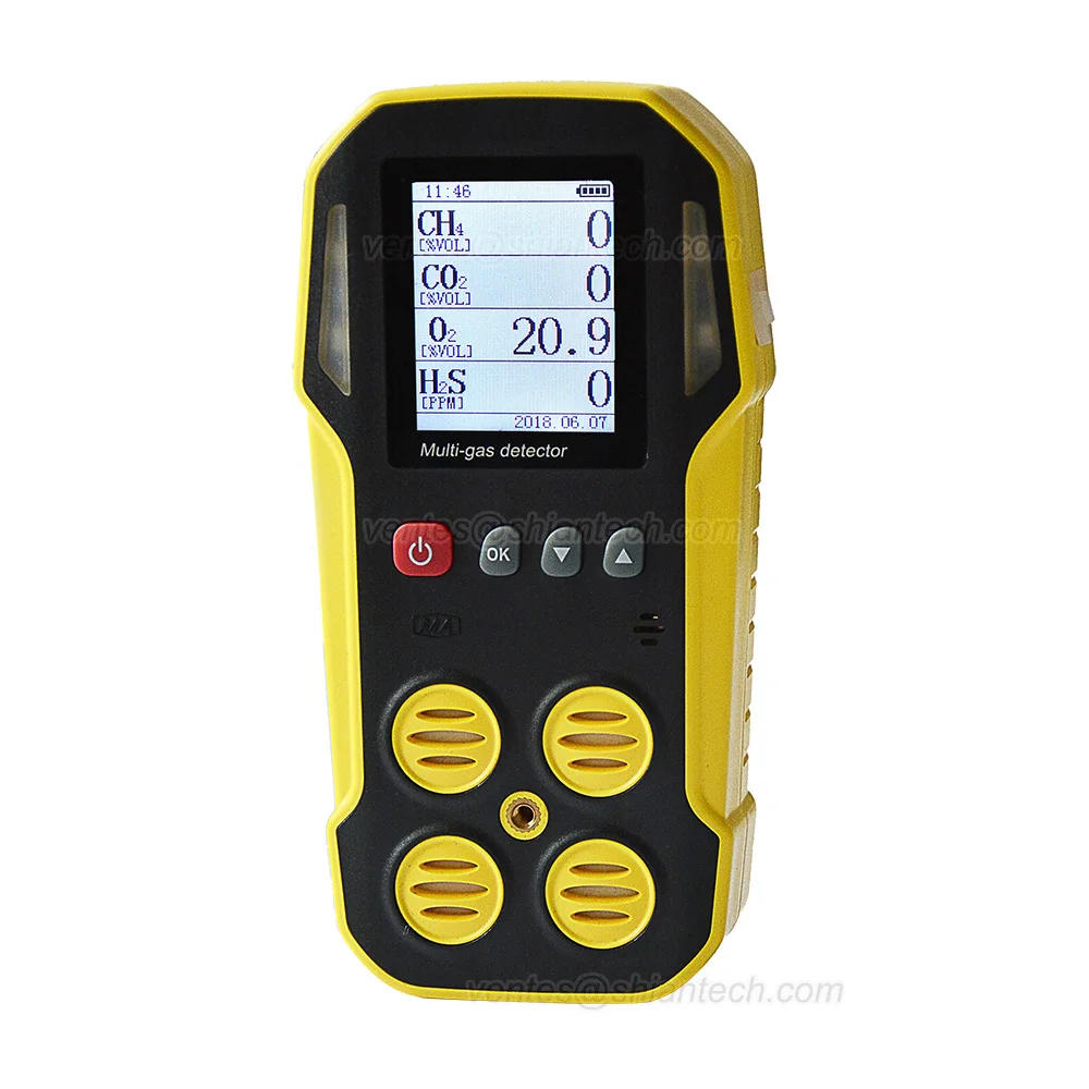 

IRCD4 portable multi gas ch4 h2s co2 o2 analyzer, biogas analyzer