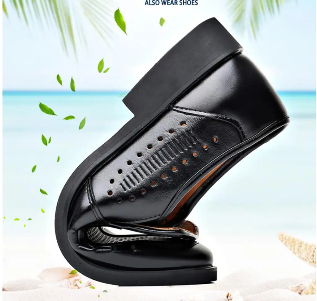 Сандалии мужские из натуральной кожи перфорированная кожа Повседневные