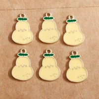10pcs enamel charms fruit family phiz ginseng pendants for jewelry making bracelets necklaces diy accessories 1321mm
