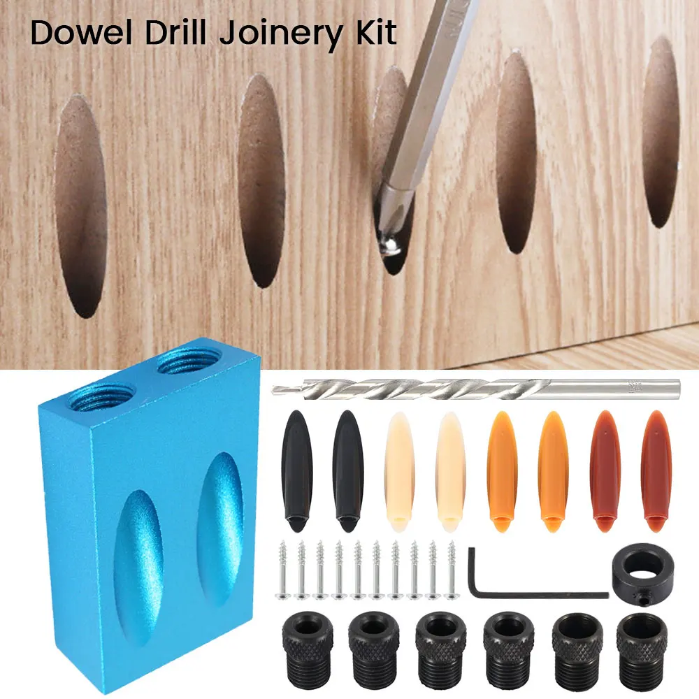 Деревообрабатывающее карманное отверстие джиг комплект 6/8/10 мм угол сверла