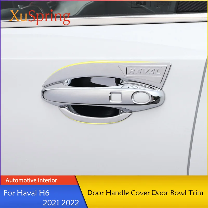 

Door Handle Cover Door Bowl Trim Sticker Car Styling Accessories ABS Chrome Exterior For Haval H6 2021 2022