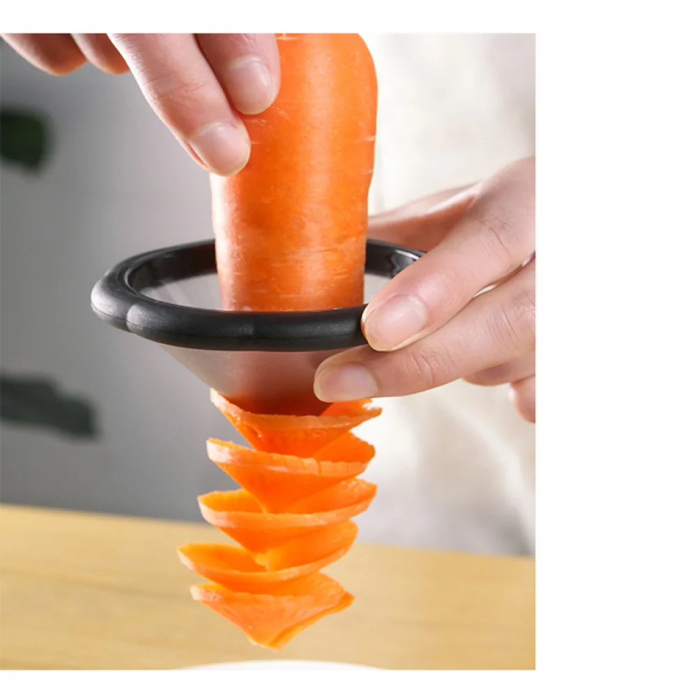 Утолщенной Нержавеющая сталь спиральный тип с воронкой Овощной огурец морковь
