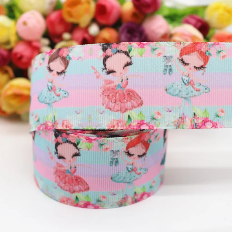 10 ярдов 1 5 'ར мм девушки печатных Grosgrain ленты для волос луки DIY ручной работы