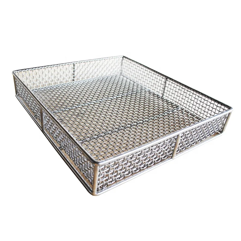 

Stainless steel 304 316L customized storage basket fruit picnic hanging baskets steel wire drawers laundry basket tray wholesale