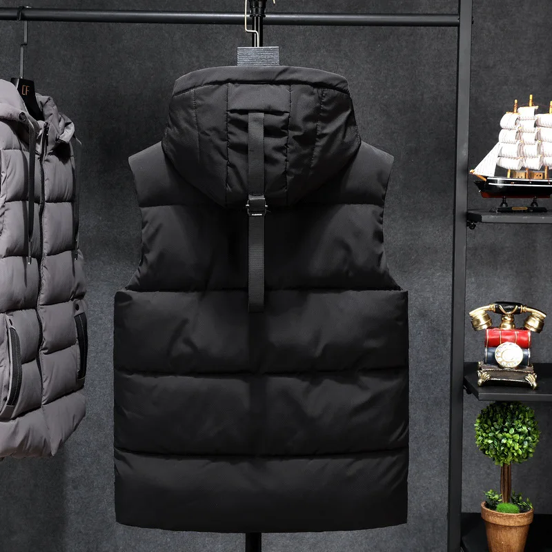Зимние мужские размера плюс 6xl 7xl 8xl 9xl 10xl парка жилет с капюшоном камуфляжным