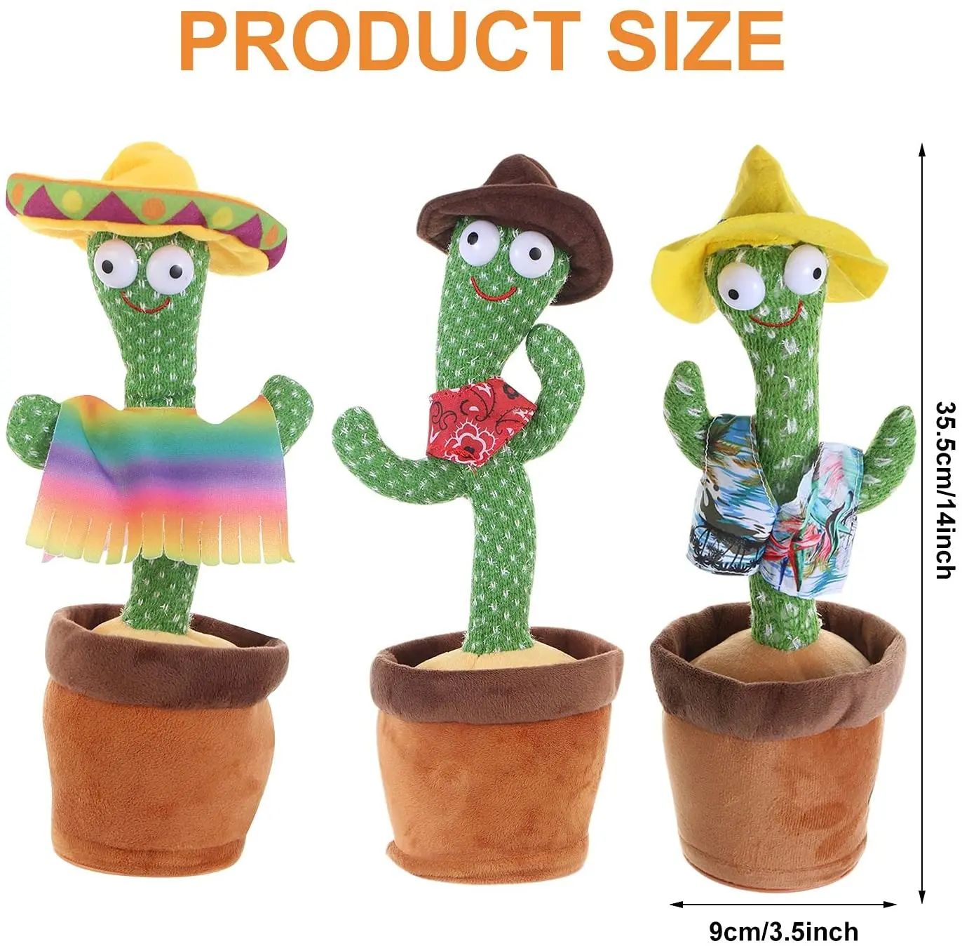 Christmas Gifts Dancing Cactus Electron Plush Toy Soft Plush Doll Babies Cactus That Can Sing And Dance Voice Interactive Bled