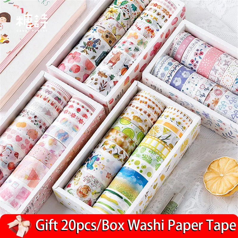 20 шт./кор. мини животное мультфильм розовый васи лента бумажная наклейка для