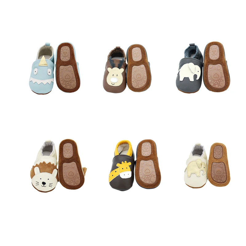 Genuine Leather Baby moccasins cartoon animals Newborn shoes Baby Girls boys Soft shoes oddler First walkers Baby shoes