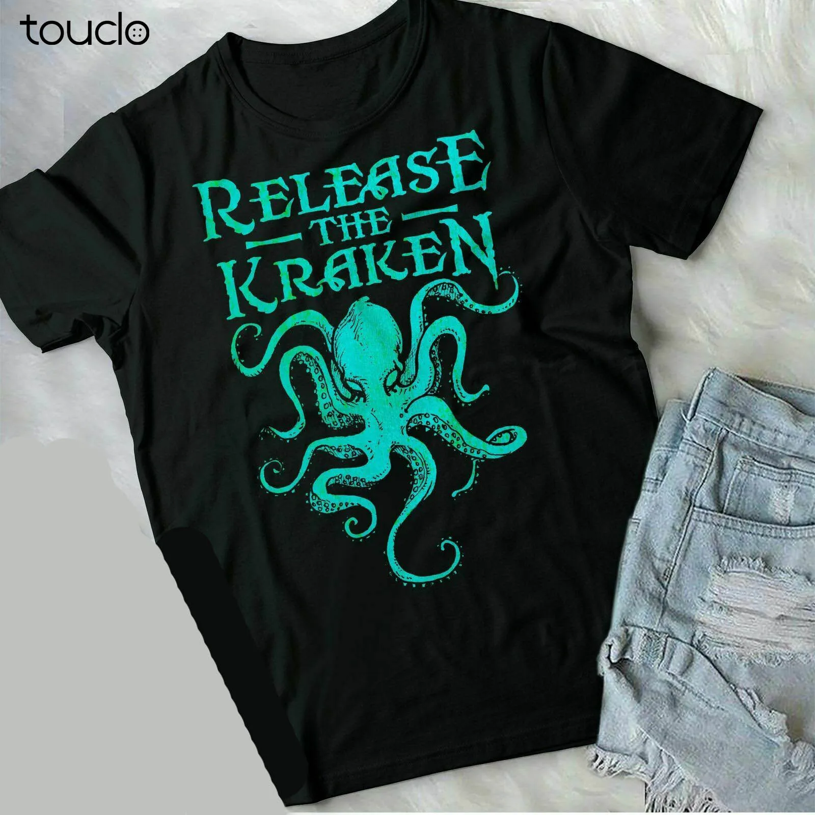 

Release The Kraken T-Shirt Funny Kraken Lover Xmas Gift Shirt unisex