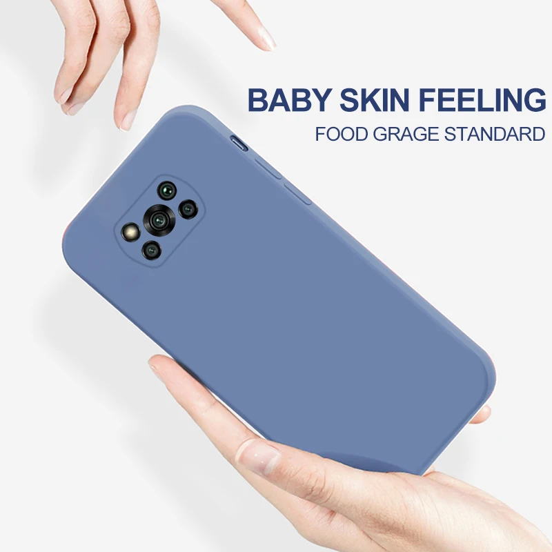 poco x3 m3 f3 pro x3 nfc phone case square liquid silicone soft camera lens protection cover for xiaomi poco x3 m3 f3 pro 5g x3 free global shipping