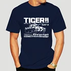 Мужская футболка с принтом тигра и вермахта, танк вермахта, танк немецкой армированной команды, африканские топы из 100% хлопка, футболки с коротким рукавом, летняя модель