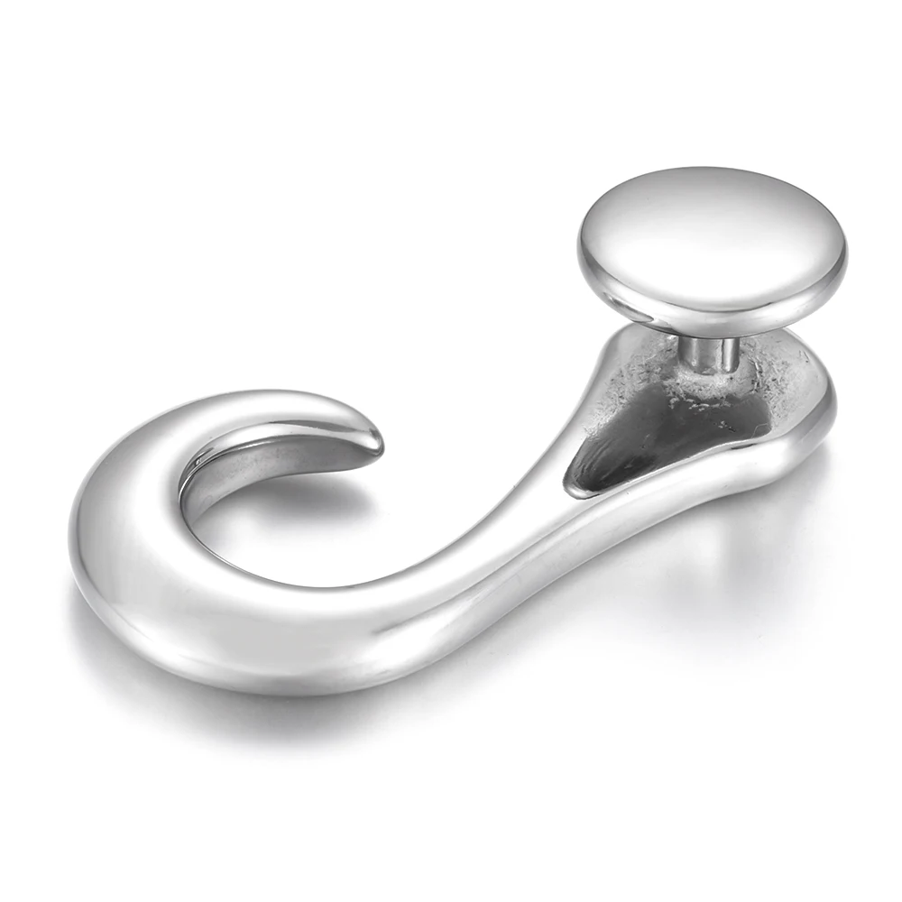 

Stainless Steel Hook Polished Bracelet Closure Connector Fit 5mm Round Leather DIY Accessories Jewelry Making