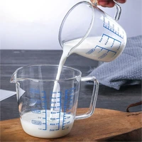 250500ml glass measuring cup milk jug heat resistant glass cup measure jug creamer scale cup tea coffee pitcher microwave safe