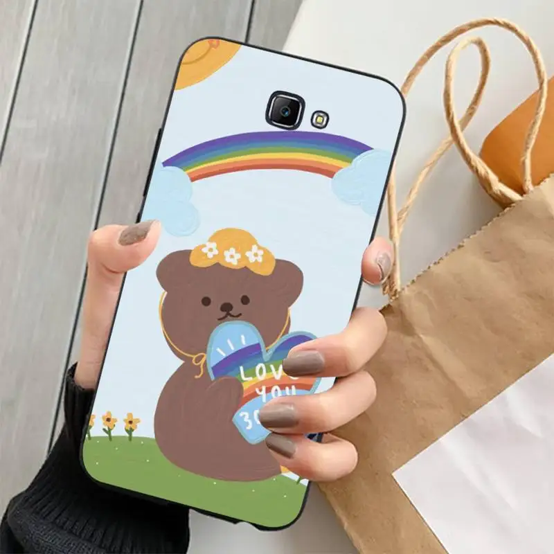 Милый мультяшный чехол с медведем для телефона Samsung Galaxy J 4plus J6 J5 J72016 J7prime J7Core J6plus