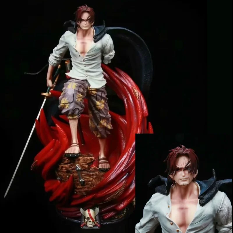 

Japan Anime One Piece Four Emperors Red-Haired Shanks GK PVC Action Figure Statue Collection Toy Gift Doll Model Brinquedos 39cm