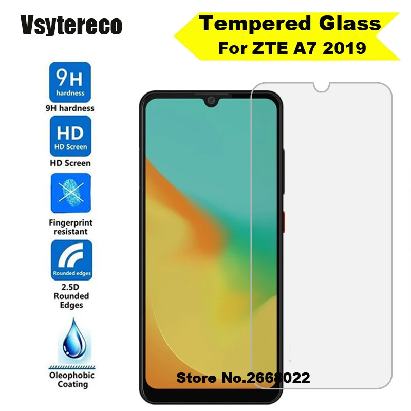 Закаленное стекло для защиты экрана ZTE BLADE A7 2019 9H 2.5D зеркальное стекло| |