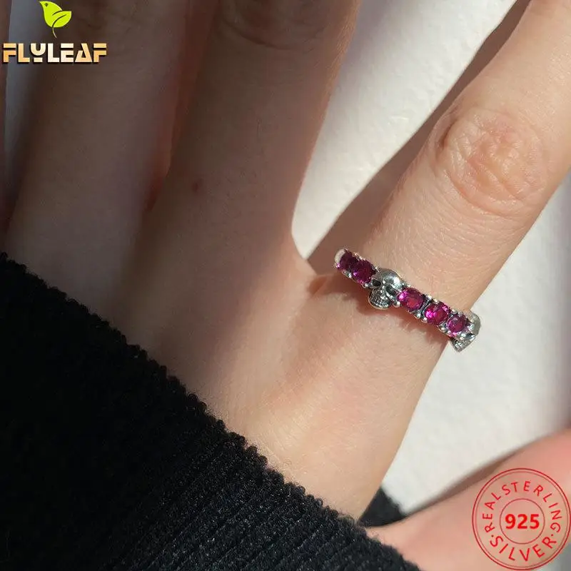 Женское Винтажное кольцо с черепом открытое ювелирное изделие из стерлингового