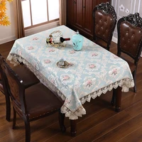 2021 new lace tablecloth round square tea table tablecloth embroidery nordic style household restaurant tablecloths
