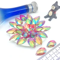 sewing crystal on rhinestone teardrop pointback sewing droplet rhinestones for clothes decorations bags garment shoes diy