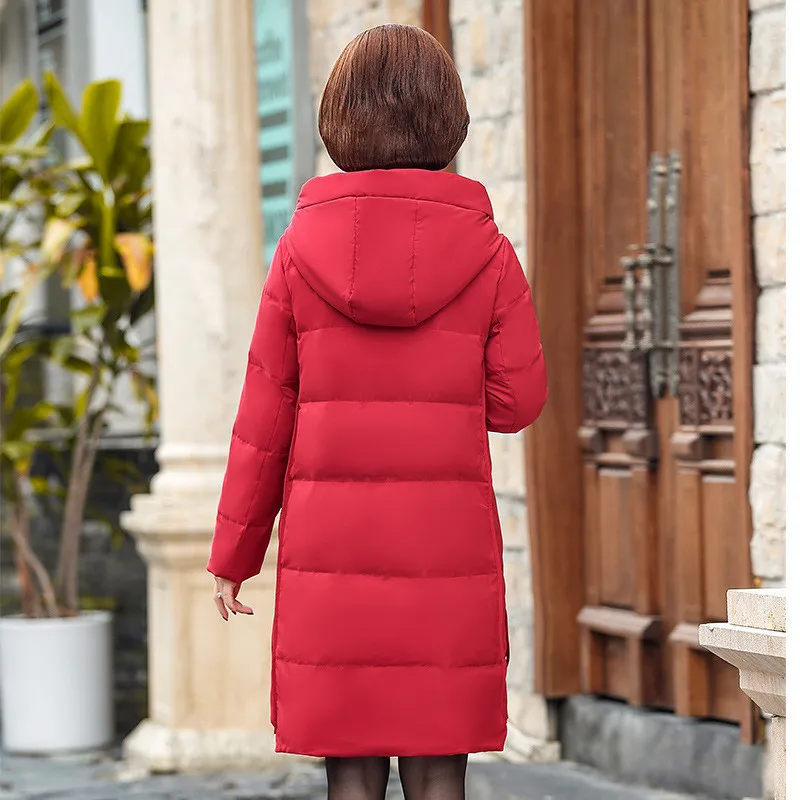Зимняя пуховая куртка для женщин среднего возраста белые пуховые пальто размера