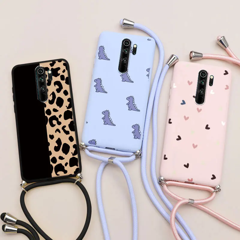 

Lanyard Crossbody Necklace Strap Cord Case For Redmi Note 8 Pro Soft Cover For Xiaomi Redmi Note8 Pro Note 8Pro 8T 8 t Bumper