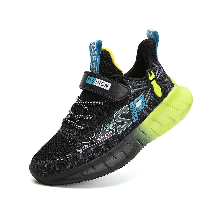 Новый костюм Человек паук для детей беговые кроссовки мальчиков легкие дышащие