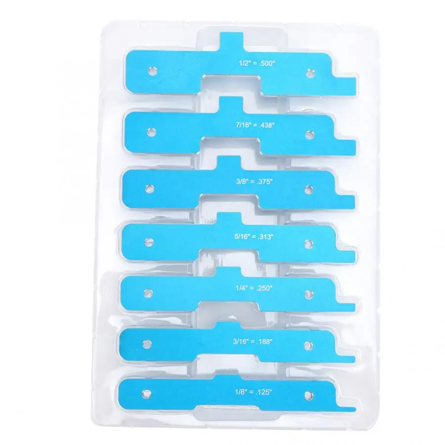 7Pcs 1/8in~1/2in Setup Bar Soft Aluminum Multi-Function Ruler Gauge Router Table Tool | Инструменты