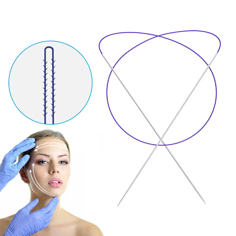 

1Pc/Bag Double Needle Thread Eyebrow Lifting Fio De Pdo COG 4D Cones Fish Bones Hilos Tensores faciales Pcl Pdo Thread Korean