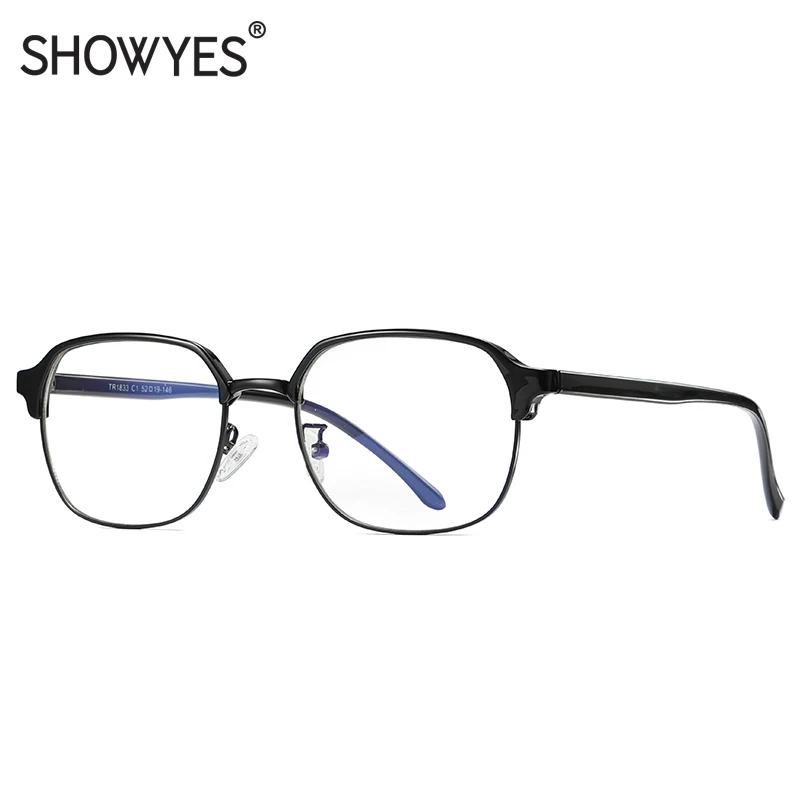 Анти синий светильник очки для женщин Овальный ацетат + сплав Золотая оправа