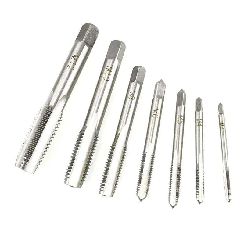 

8 in 1 Tap Tool Set Thread Metric Machine Hand Screw Thread Plug Taps Set