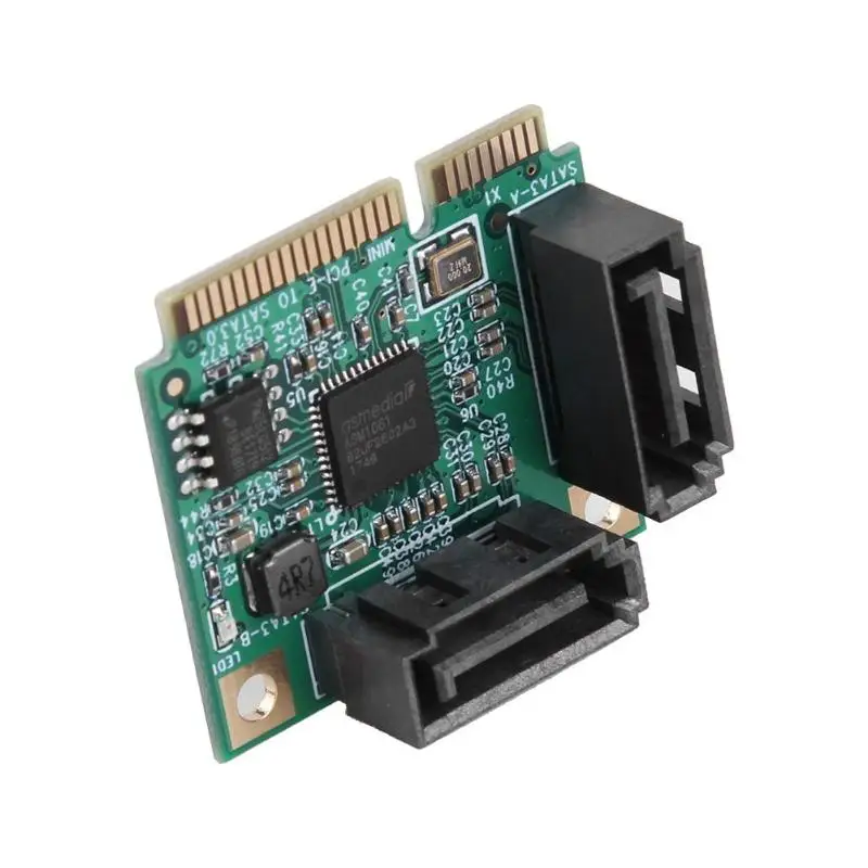 

2 Ports Mini PCI-E PCI Express to SATA 3.0 Hard Drive Extension Card for Gen1i / Gen1x / Gen2i / Gen2m / Gen2x / Gen3i