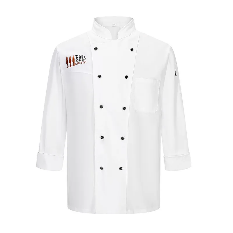 

Chef Uniform Long Sleeve Hotel Catering Chef Overalls Men Autumn Canteen Kitchen Chef Uniform Customized