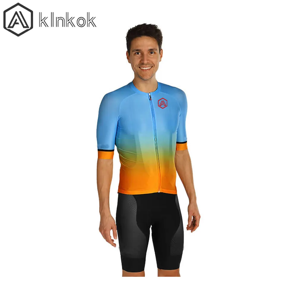 Мужские летние комплекты для велоспорта быстросохнущие велосипедные Джерси с