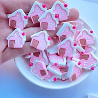 Pcs New Cute Resin Mini Cartoon House Flat Back Cabochon Scrapbook Kawaii DIY Embellishments Charm Decorate Accessories C78