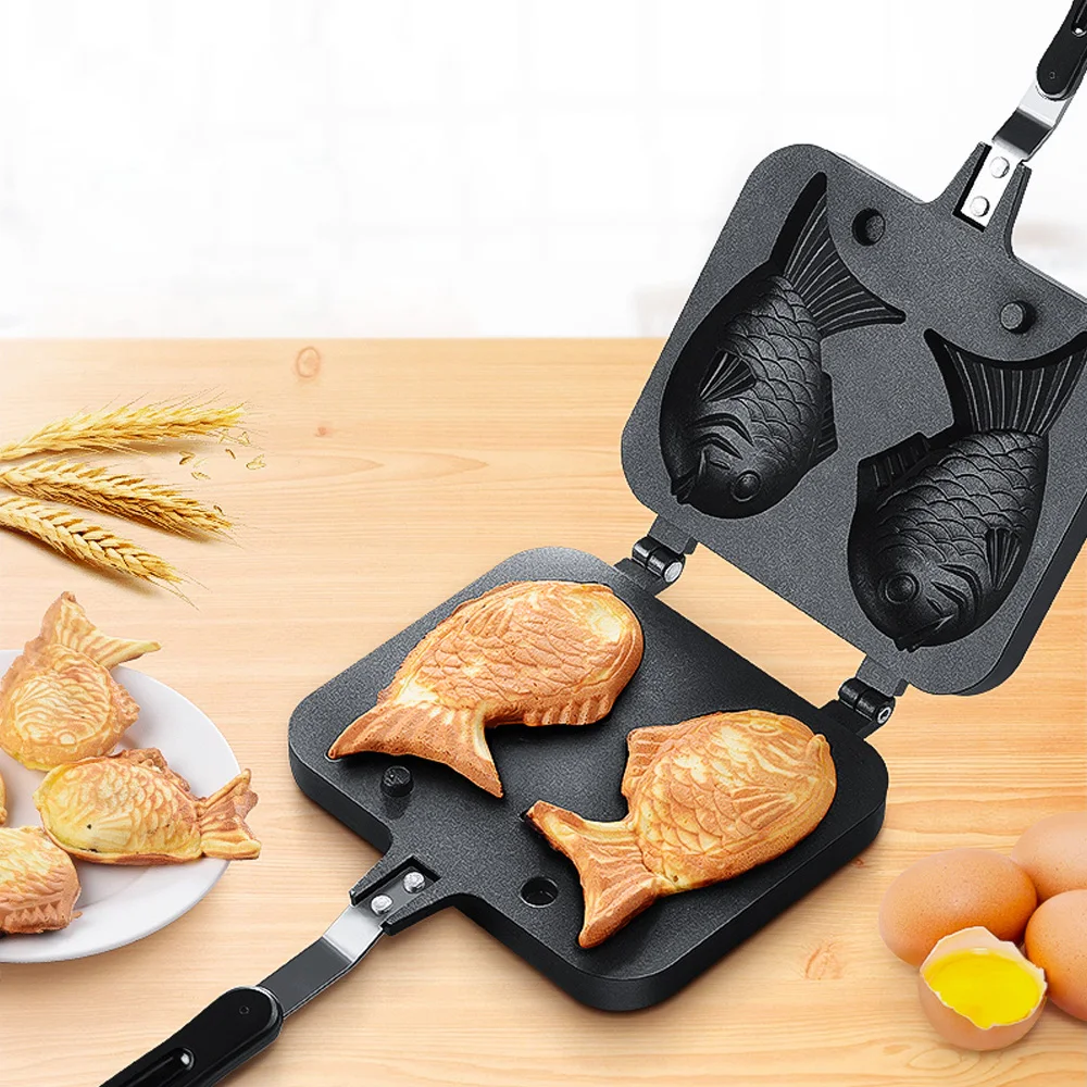 Двойной антипригарный инструмент для выпечки торта Taiyaki сковорода форма рыбы