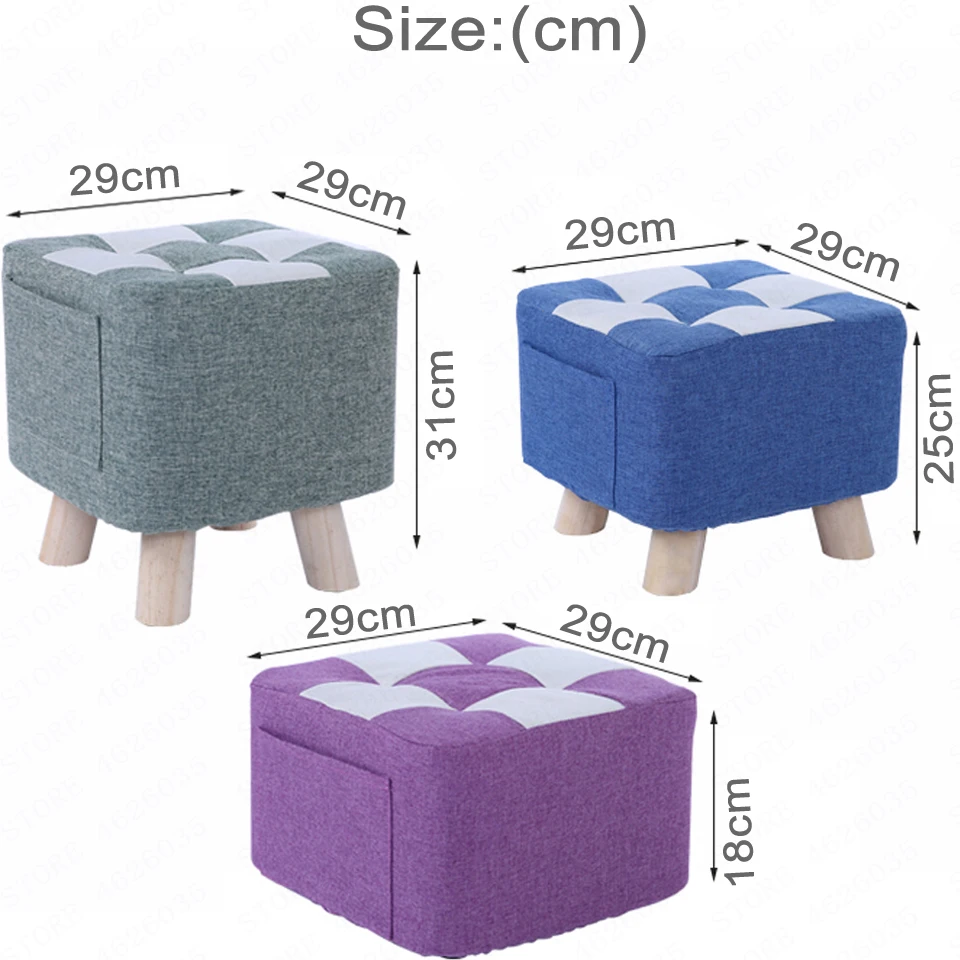 Хлопковый деревянный напольный маленький табурет оттоманка дверь обувной
