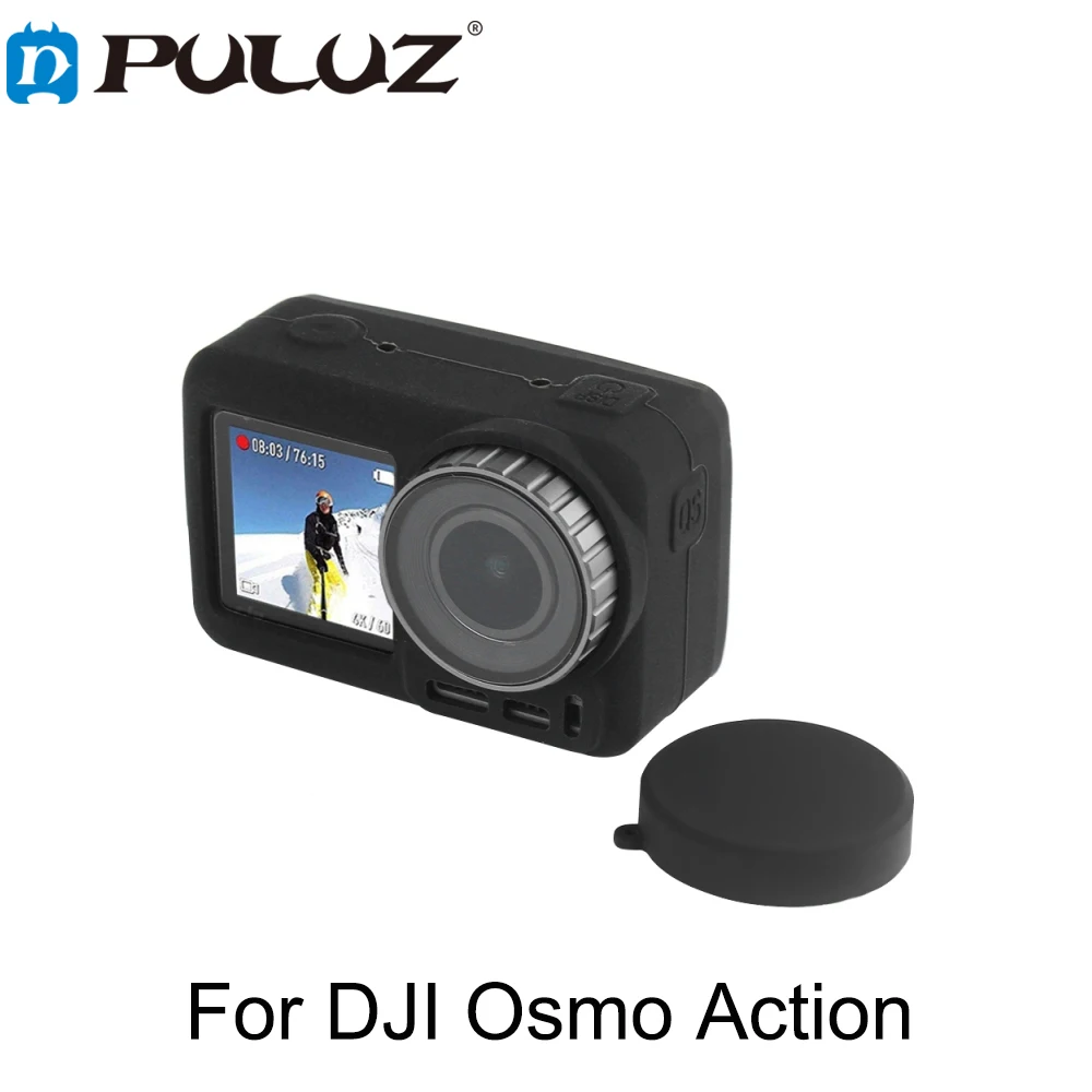 

PULUZ силиконовый защитный чехол с крышкой объектива для DJI Osmo Action