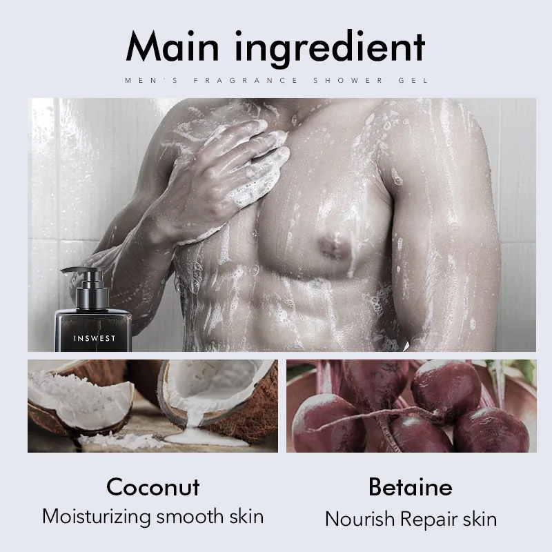400 мл мужской ароматизатор гель для душа глубокое Очищающая отбеливающая тела