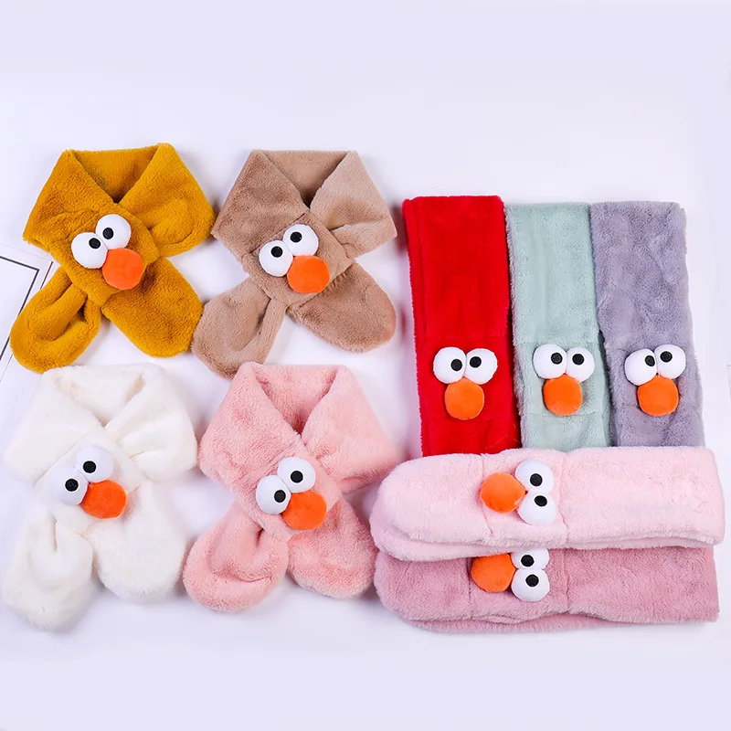 Детские шарфы Осень зима новый плюшевый шарф с рисунком Большого Носа для детей