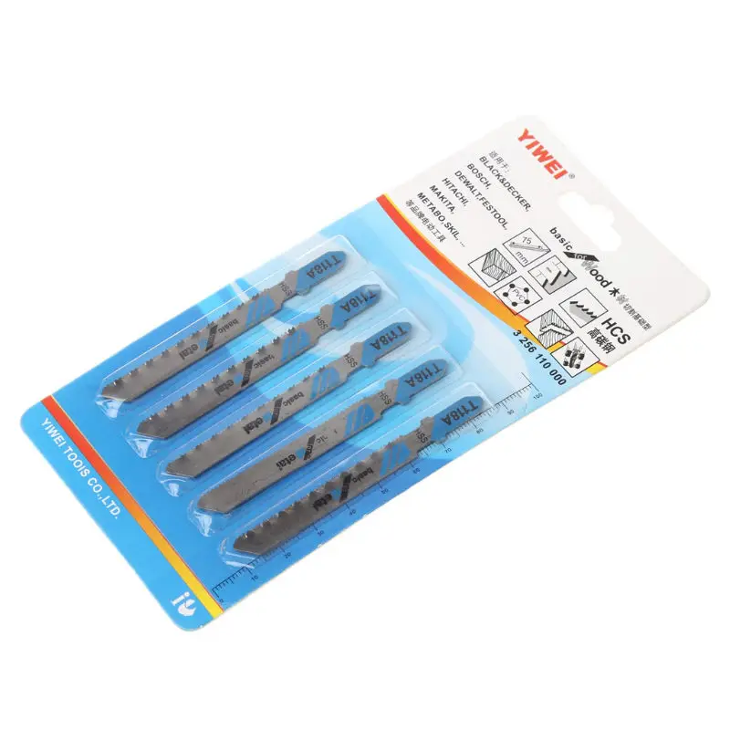 

5Pcs/set HSS T118A Jig Saw Blades Wood Metal Fast Cutting Reciprocating Saw Blade
