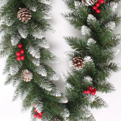 

Christmas Rattan Garland Pine Cones Hanging Fireplace Cane Xmas Tree Home Decor