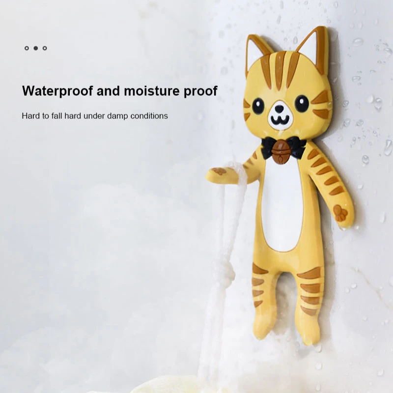 Милый животный крючок на холодильник настенный держатель для ключей съемные