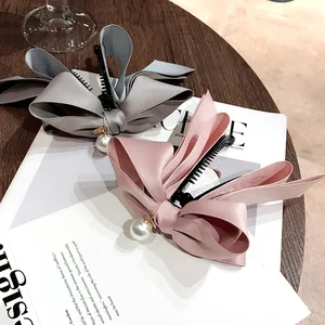 Заколка для волос женская, с искусственным жемчугом, в Корейском стиле, 2020